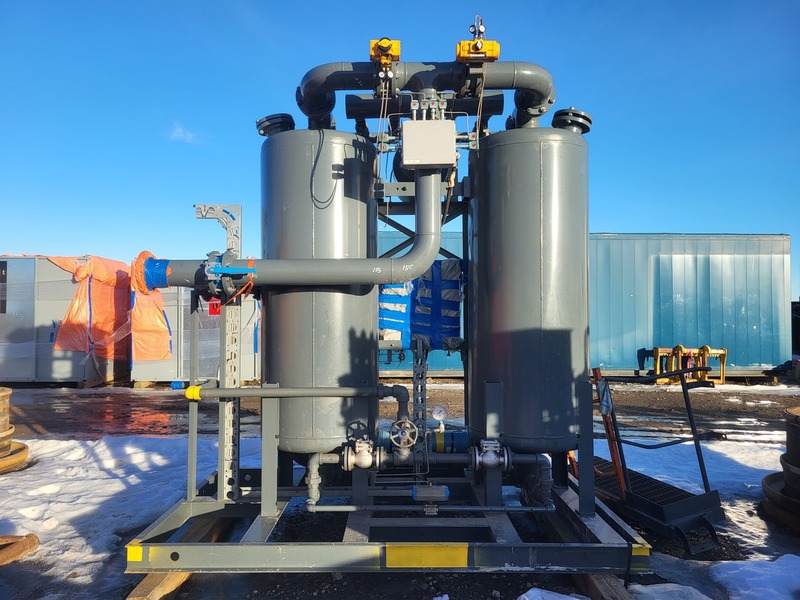 450 cfm, Xebec #450HDD36S-AUTODEW-I, Twin Tower Regenerative Desiccant Air Dryer, 150 psi MAWP, 10 min.
