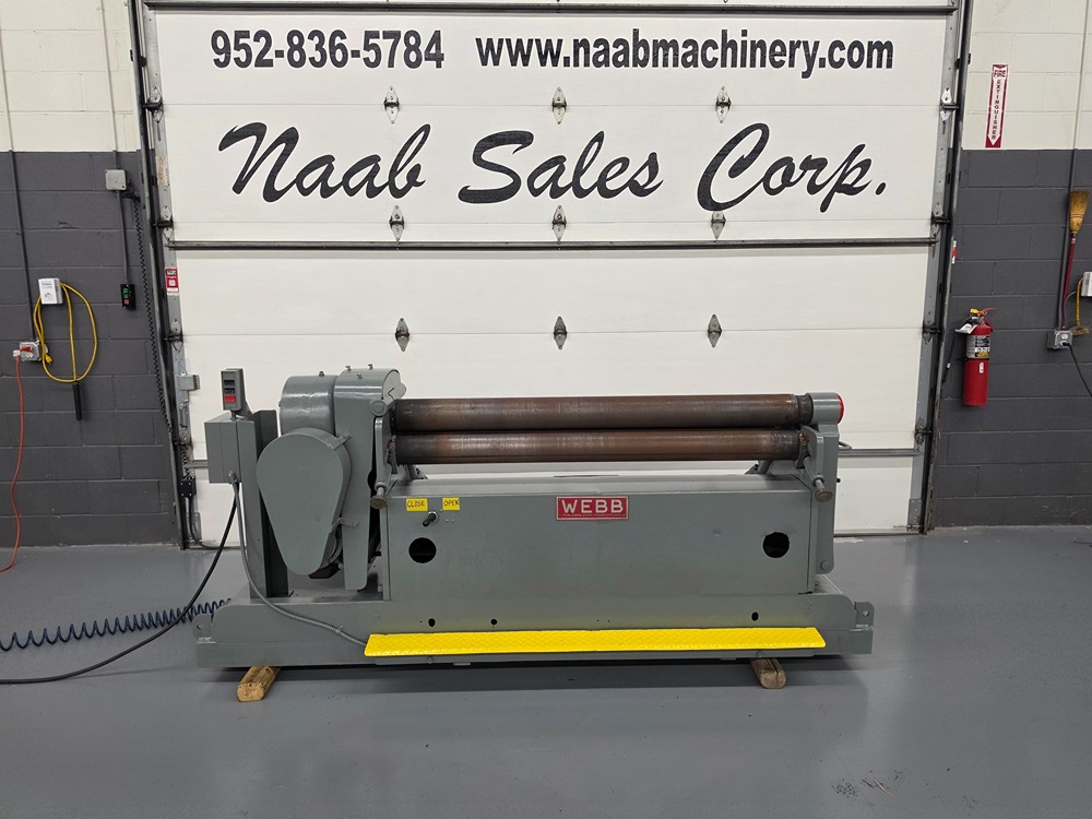 5' x 10 gauge Webb #505, 3-Roll Initial Pinch Plate Bending Roll, 60" roll length, 5" roll diameter