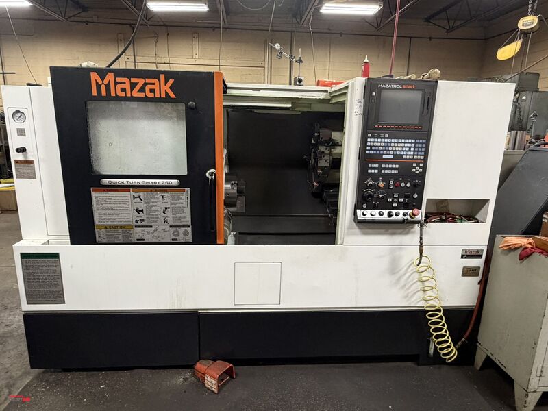 Mazak #Quick-Turn-Smart-250, CNC Turning Center, 10" swing, 20" centers, 10" 3-jaw chuck, 3" bar, 10 turret