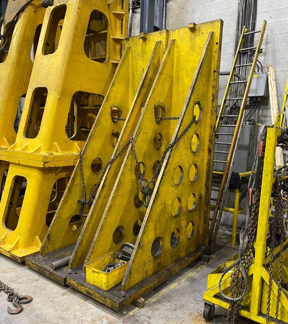 121" H x 30" width x 72" D fabricated angle plates, 1 pair