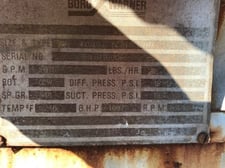 876 GPM @ 4008' TDH, Byron-Jackson, 4x6x9C DVMX, 12 STAGE, 3580 RPM, #3142