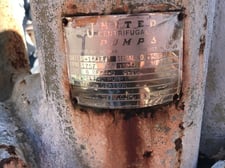 1500 GPM @ 1600' TDH, United, 6" BFHH, 4 STAGE, 3560 RPM, #3132