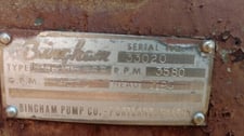 4000 GPM @ 1870' TDH, Bingham, 12x12x15HH MSD, 2 STG, 3560 RPM, #2531