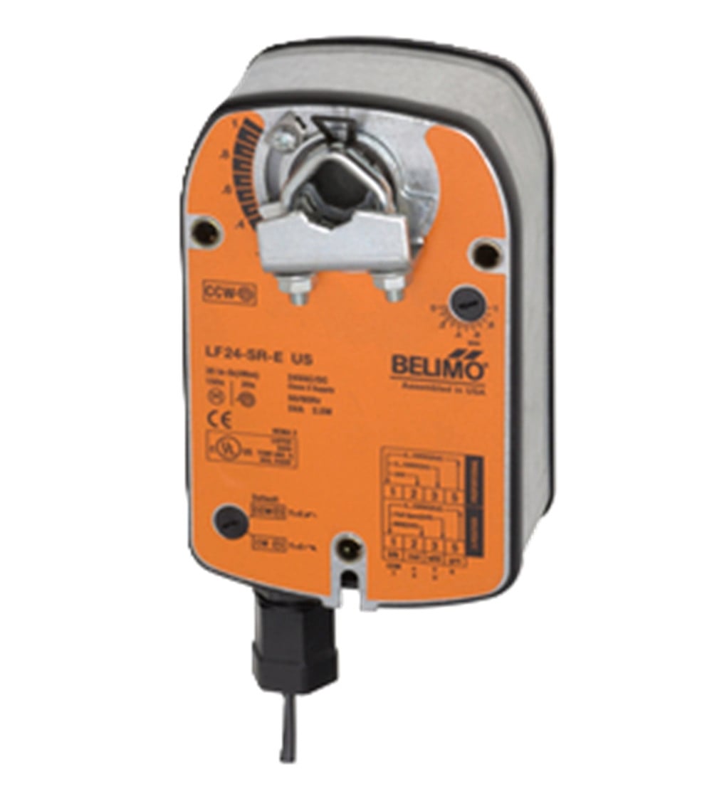 Belimo LF24-SR-E U.S. Motors Actuator, 35 in-lb 4 Nm, Spring Return, 2-10 V [New]