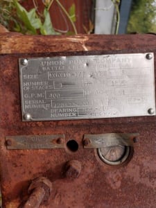 800 GPM @ 364' TDH, Union, 4x6x10 1/2 HHS, 3560 RPM, #1397