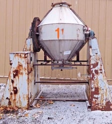 Double Cone Stainless Steel blender, 58" diameter with stand