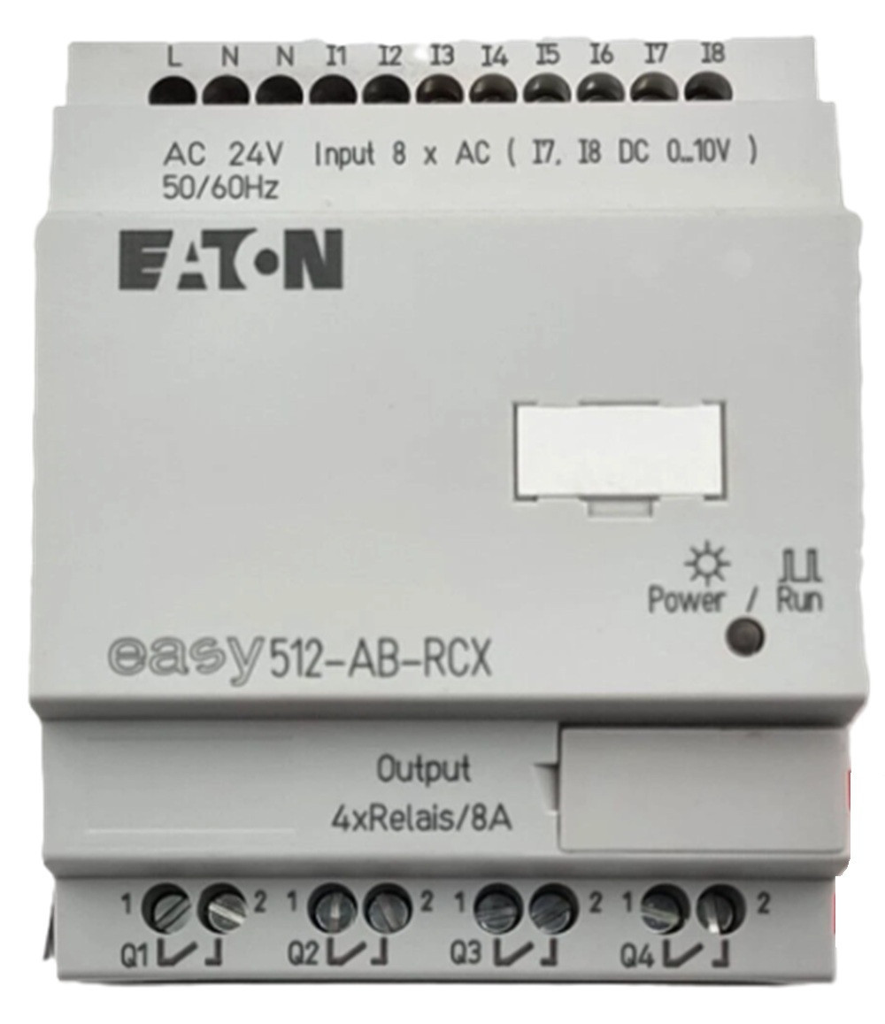 Eaton EASY512-AB-RCX Easy Programmable Relay, 24 Vac, 8 DO, 4 RO [New]