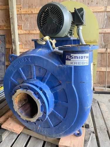 FLSmidth Krebs #MM300-C42U, millMAX Slurry Pump, 12" inlet, 10" outlet, 75 HP Toshiba motor, 32" pump sheave