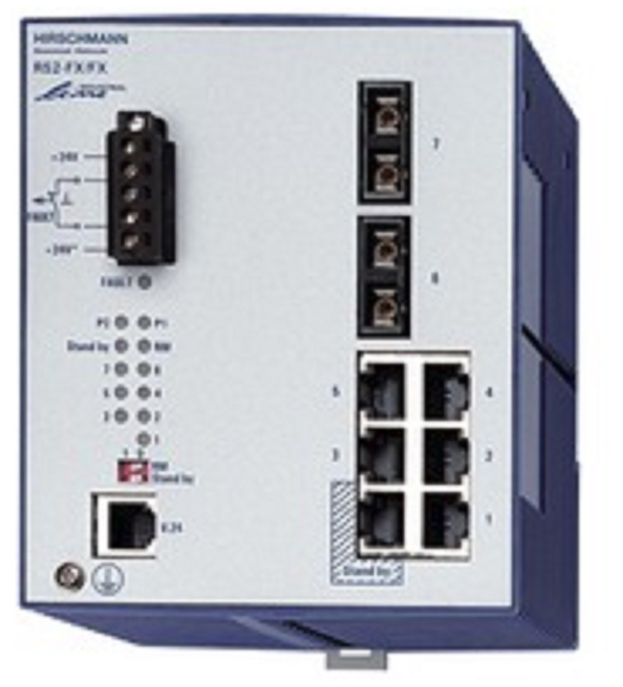 Hirschmann RS2-FX/FX 943 653-800 Managed Industrial Ethernet Rail Switch [Refurbished]