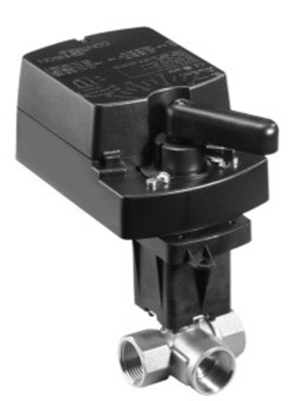 Johnson Controls VG1841AE+906AGA 1/2" 3-Way Ball Valve, 1.9Cv, With M9106-GA-2 [New]