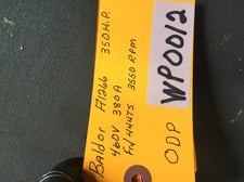 350 HP 3550 RPM Baldor, Frame 444TS, ODP, 380 amp, 460 Volts