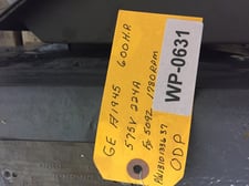 600 HP 1780 RPM General Electric, Frame 509Z, ODP, 224 amp, 575 Volts