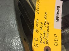 600 HP 1780 RPM General Electric, Frame 509Z, ODP, (noisy), 672 amp, 460 Volts