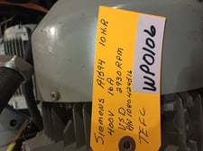 10 HP 2930 RPM Siemens, variable speed drive, TEFC, 16 amp, 400 Volts