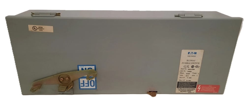 Eaton FAN323 Fusible Switch, Plug-In Busway Unit, 100A [New]