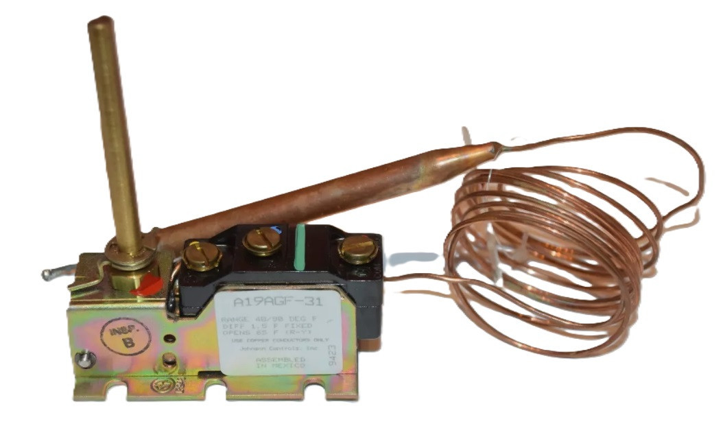 Johnson Controls A19AGF-31C Line Voltage Thermostat, SPDT [New]