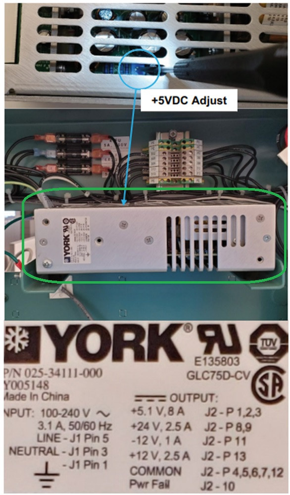 York Controls 025-34111-000 DC Power Supply for OptiView Control Panel [New]