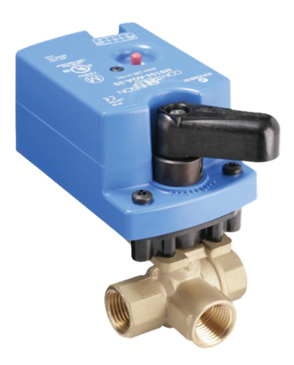 Johnson Controls VG1845AE+9A4GGA 3-Way 1/2" Forged Brass Ball Valve, Cv 1.9 [New]