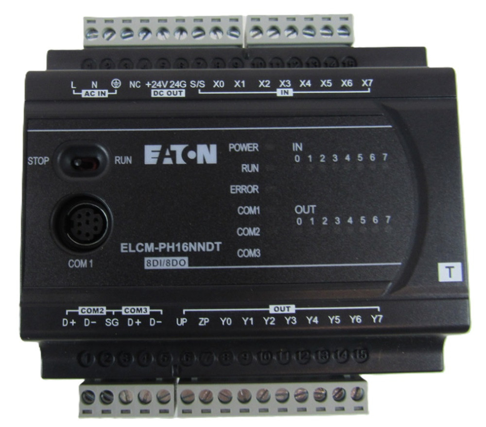 Eaton ELCM-PH16NNDT Programmable Logic Controller, 8 DC In, 8 NPN Transistor Out [New]