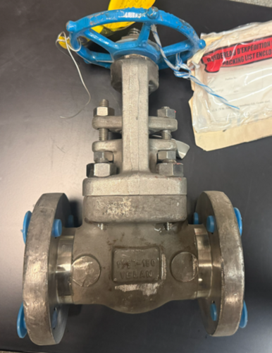 1-1/2" Velan, gate valve, 150# class, flanged, steel body, new