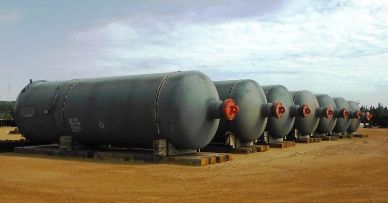 138" x 23.5' Arrow Tank & Engineering, adsorber tower, 500 psi, 250&deg;F, SA-516-70N shell & head, 2872 cu.ft.