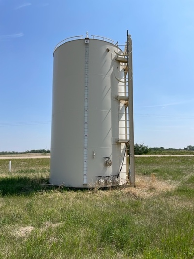 400 bbl Frac Tank, DEC-TankStore #5386, 11' 9" diameter x 20' H, 14.9 oz, gauge board, 2012, new