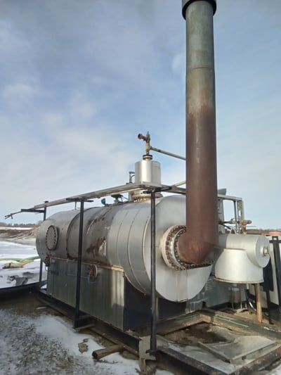 48" x 12' Larsen and D'Amico, Sweet Horizontal Heated Treater, 50 psi, 0.5 MMBTU/hr, 3" inlet/outlet, 10' x