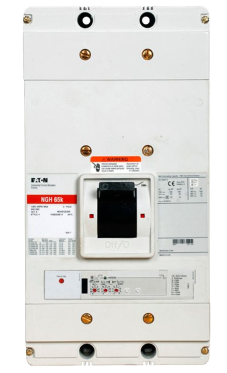 800 Amps, Eaton, NGH308033E, Series G Molded Case Circuit Breaker, Natural gas frame, 3-pole, 480/240 Volt