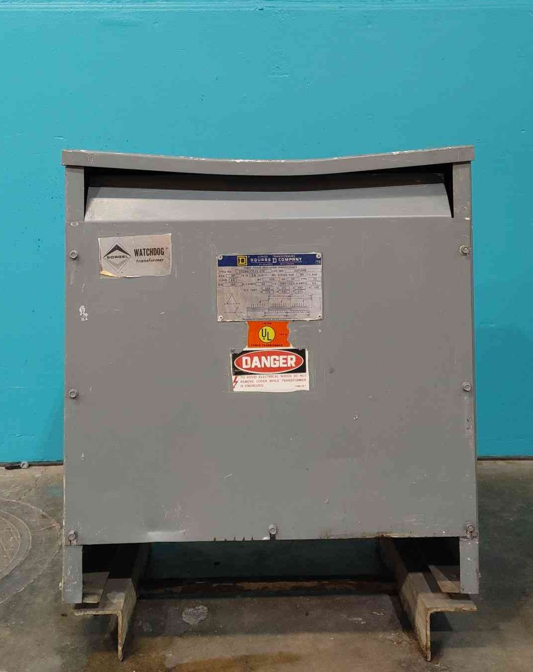 30 KVA 480 Primary, 208Y/120 Secondary, Square D Sorgel #30T3HB, 80°C Low Temp Transformer