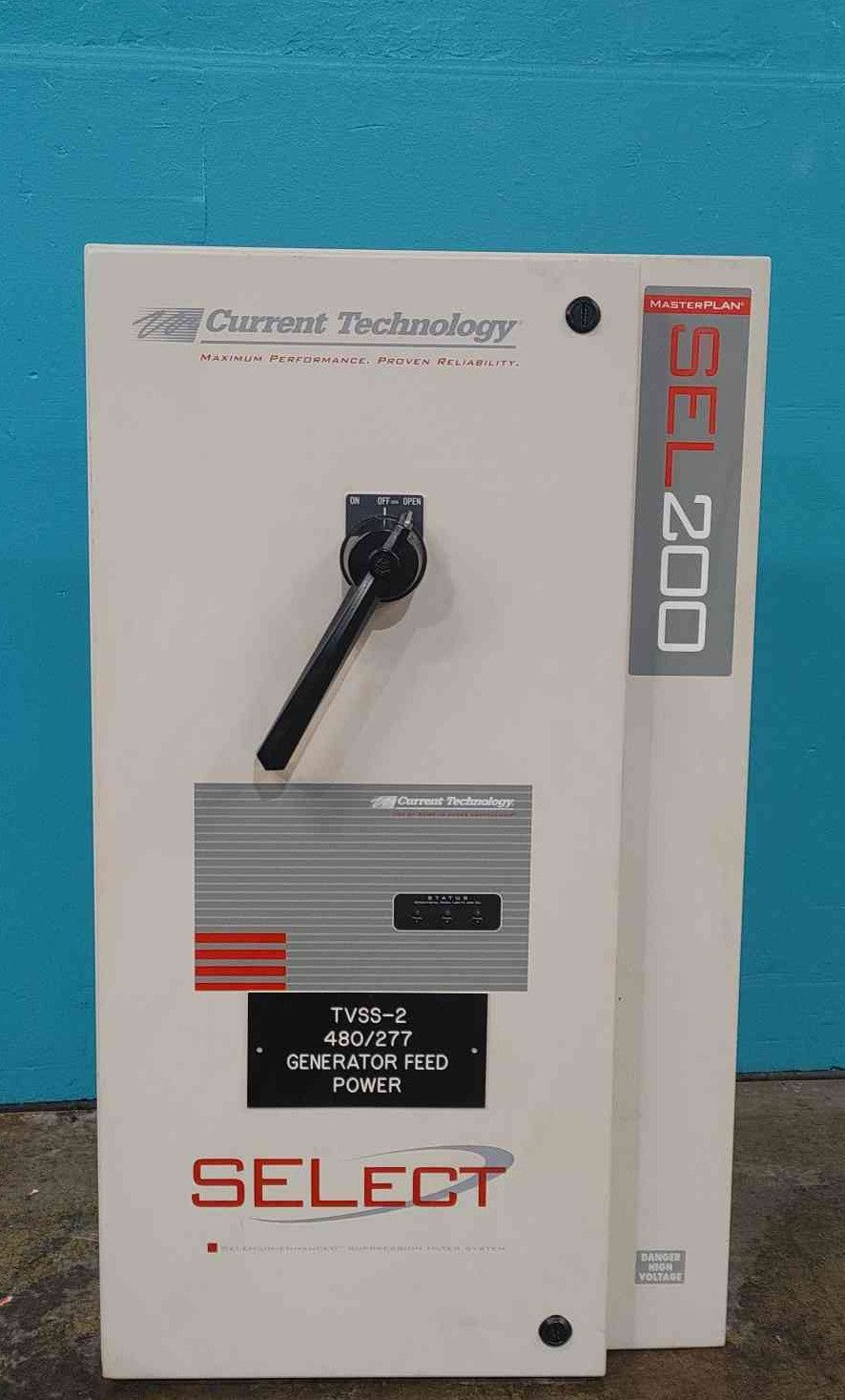 Current Technology #SEL200, transient voltage surge suppressor, 277/480 Volts, 3 phase, 200 kA, w/ disconnect