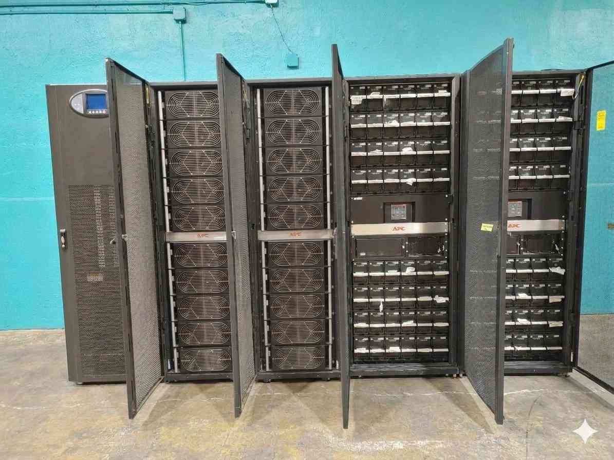 APC Symmetra PX, uninterruptible power supplies system, 250 KW, 480 Volts, 3 Phase, w/ Battery Cabinets &