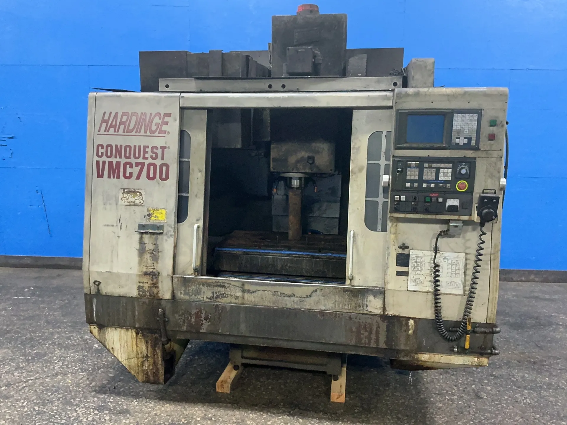 Hardinge Conquest VMC700 #CS-MC, CNC Vertical Machining Center, 19" x 40" table, 21.4 KW, 11 KVA spindle