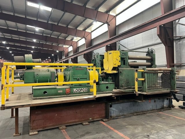 48" x .312" Loopco, slitting line, 30000 lb., 3 Heads and Banding Line Components