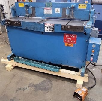 16" gauge x 4' Wysong #H-1652, hydraulic power squaring shear, 52" cut L, 3 HP, 58 SPM