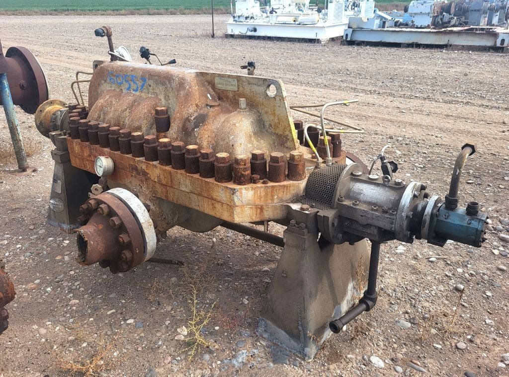 1767 GPM @ 4207' TDH, Sulzer Bingham #6x8x12.5A-MSD, Horizontal Multi-Stage Centrifugal Pump, 7-stage, 8"