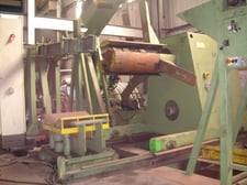50 Ton, Bruck, 24" x.075" x12000 lb.coil to coil perforating line, leveler, press, shear