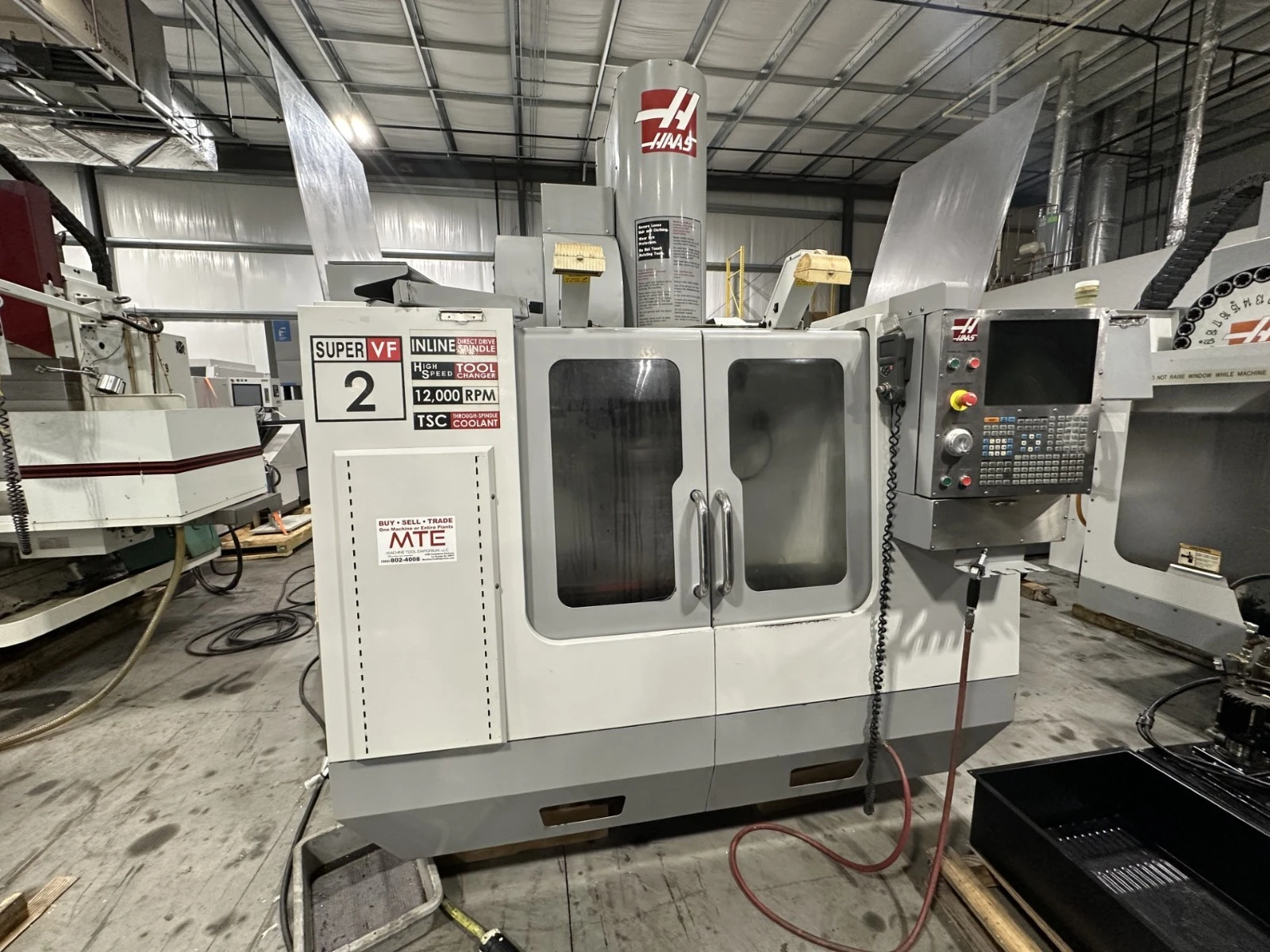 Haas #VF-2SS, CNC Vertical Machining Center, 30" X, 16" Y, 20" Z, 36" x 14" table, 30 HP, 12,000 RPM, 24