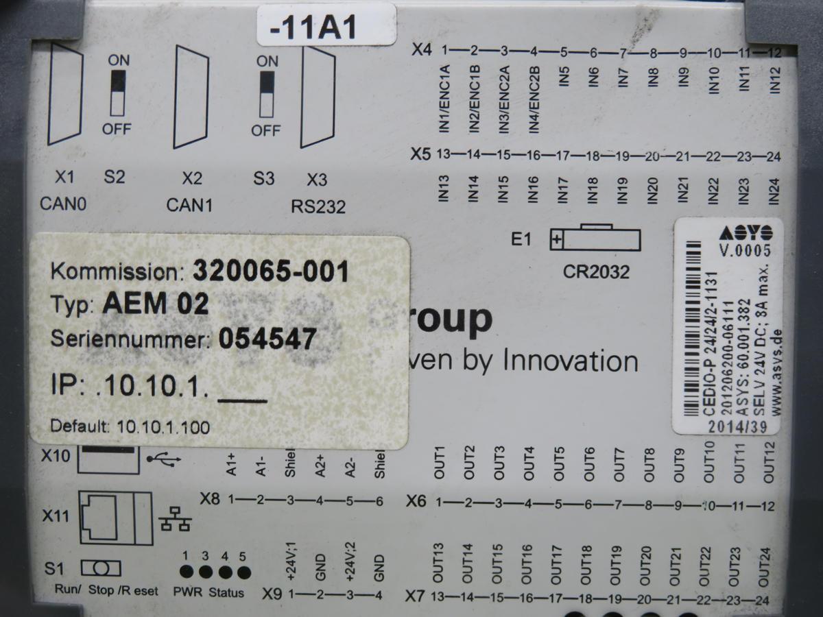 Asys #CEDIO-P-24/24/2-1131, Cell Controller/ I/O Module