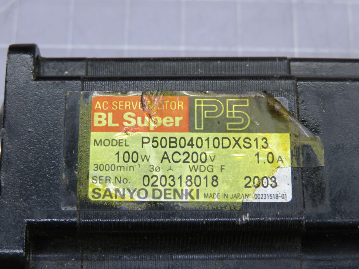 0.1 kW Sanyo Denki #P50B04010DXS13, AC Servo Motor, 4500 RPM
