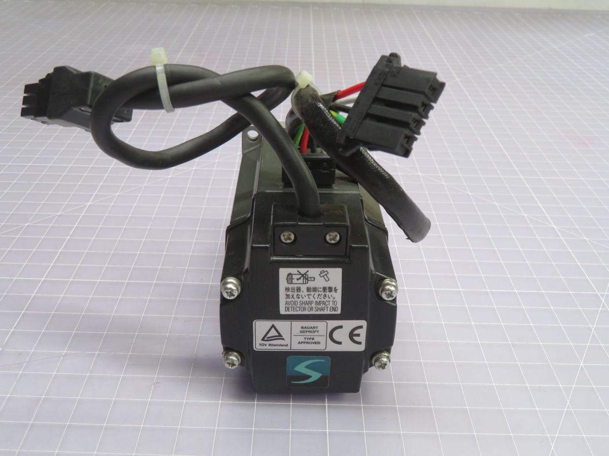 0.4 kW Mitsubishi #HC-MFS43-S25, AC Servo Motor, 3000 RPM, 122 Volts (3 available)