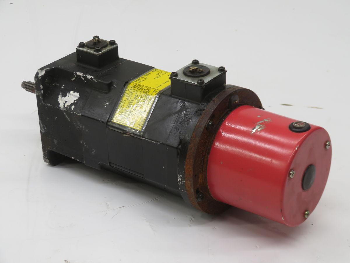 0.2 kW Fanuc #A06B-0310-B351, Servo Motor, 3000 RPM, 90 Volts, with brake
