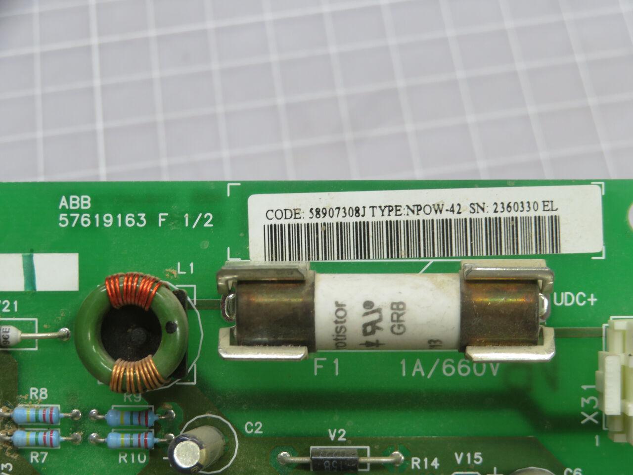 ABB #57619163, 1/2 Power Supply Board