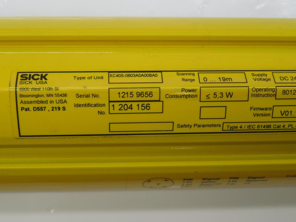 SICK #XC40S-0603A0A00BA0, Safety System