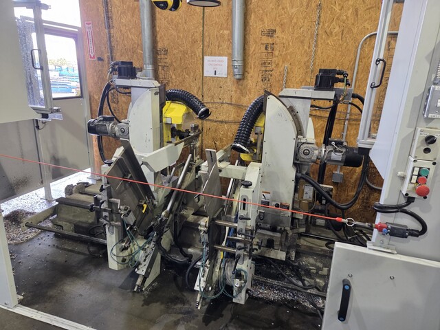 Balestrini #FOX, CNC Double End Tenoner, 78-3/4" max. workpiece length, 1" diameter spindles, 9000/12000 RPM