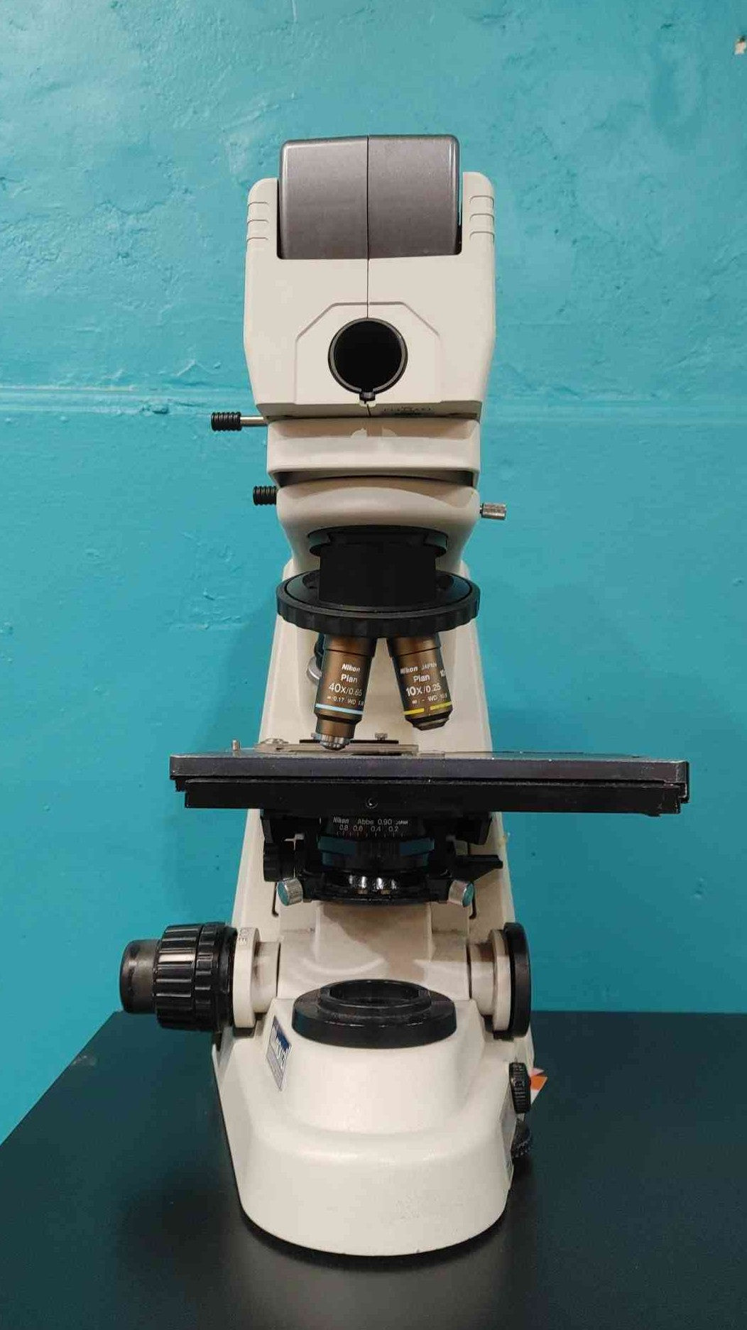 Nikon #Eclipse-50i, laboratory microscope, CFI plan lenses, objective marker dotter
