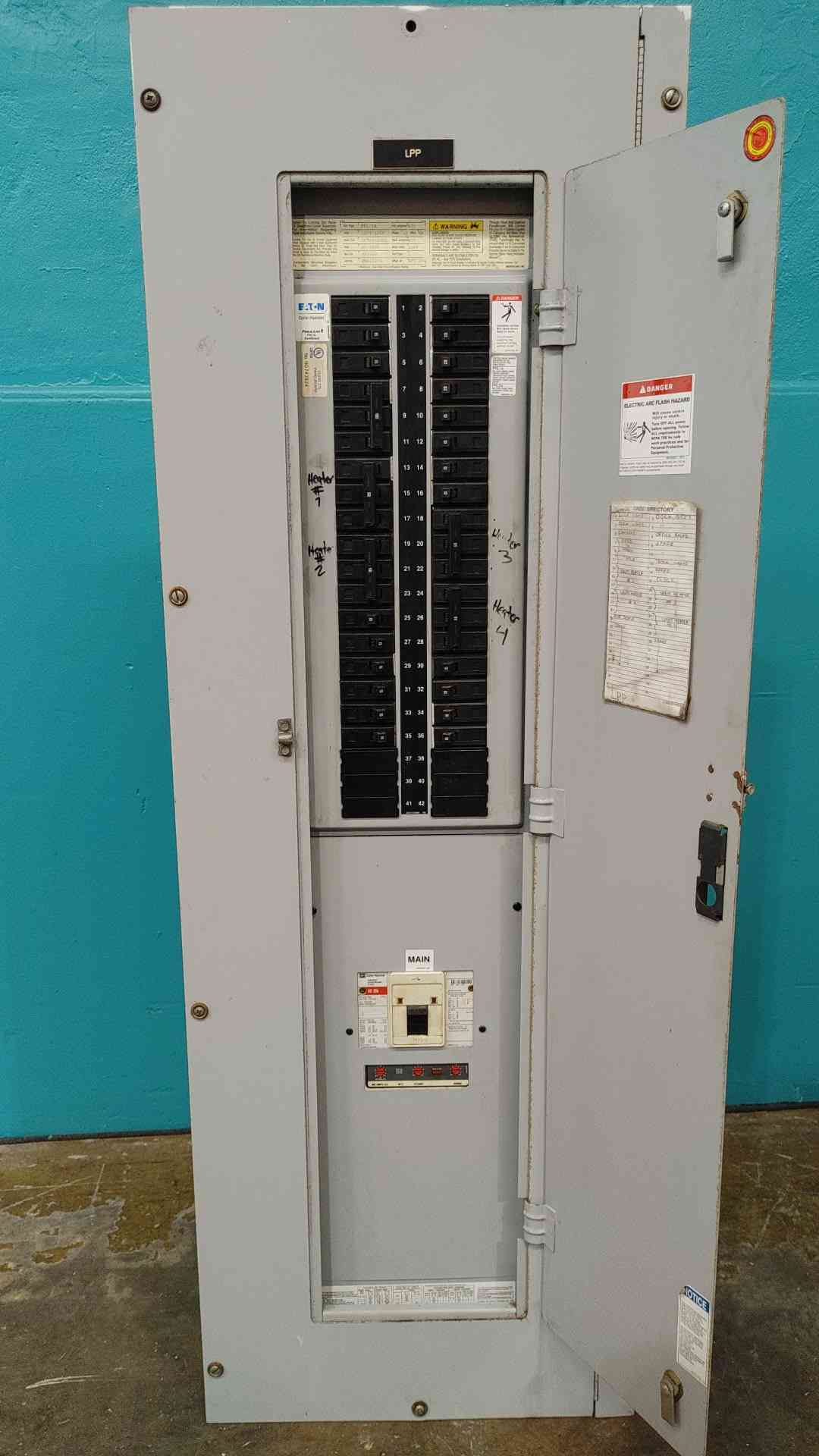 400 Amp. Eaton Cutler-Hammer, PRL1a, Panelboard, 208Y/120 Volts, 3 phase, 42 space, w/ (17) 15A & (4) 20A