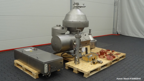 Alfa-Laval #BMRPX-714-HGV-14C-60, Bactofuge Desludger Disc Centrifuge, Stainless Steel, 4950 RPM, 22 KW, 380