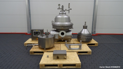 Westfalia #CNB-215-01-076, Bactofuge Desludger Disc Centrifuge, Stainless Steel, 4500 RPM, sludge tank