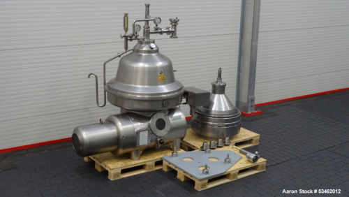 Westfalia #CNB-215-01-076, Bactofuge Desludger Disc Centrifuge, Stainless Steel, 4700 RPM, 37 KW, 380 V.