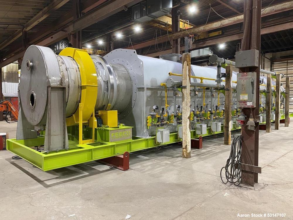 Feeco, 3-Zone Indirect Rotary Calciner, 2.36 TPH, 304L Stainless Steel, 66" diameter x 600" L, natural gas